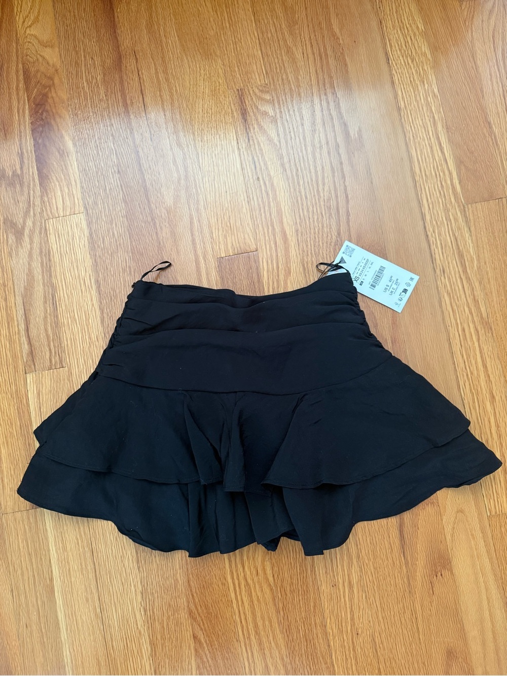 Zara Black Tiered Mini Skirt